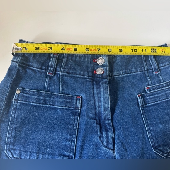 Maeve by Anthropologie Wide-Leg Cropped Denim Pants Size 30 Dark Wash - Picture 9 of 14